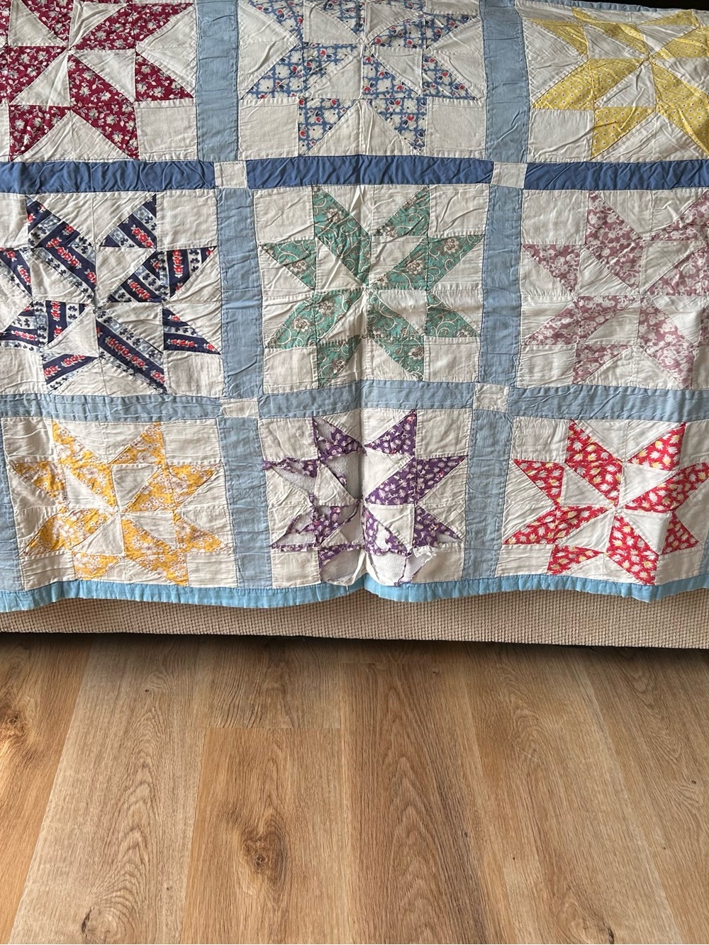 Vintage Handmade Star Quilt